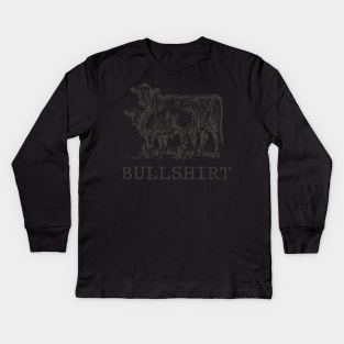 Bullshirt Cow Funny Kids Long Sleeve T-Shirt